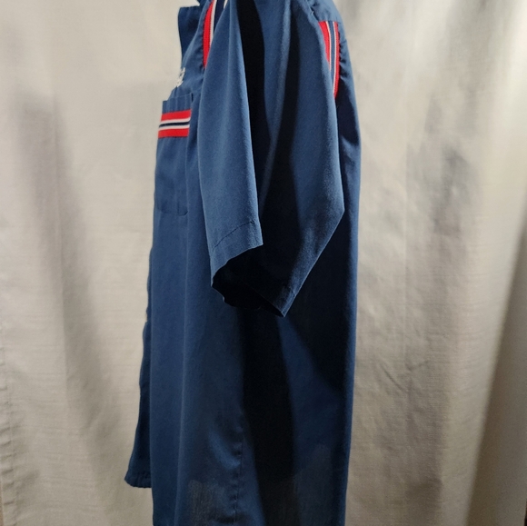 Pabst Blue Button-Up Shirt with Red Accents - Picture 3 of 9